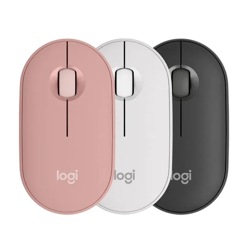 Mouse Logitech Pebble Mouse 2 M350S / Bluetooth / 3 Botones / Silent Touch / Max. 3 Dispotvs / Rose