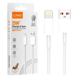 Cable LDNIO LS891 1M 25W USB a Lightning - Blanco