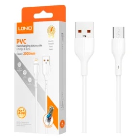 Cable LDNIO LS842 2M 25W USB a Lightning - Blanco