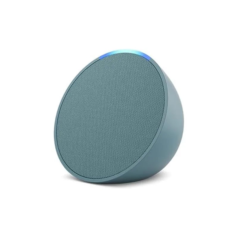Parlante Amazon Echo POP B09ZX1LRXX Compacto / Verde Azulado / Alexa / WIFI 5 / BT / Eero