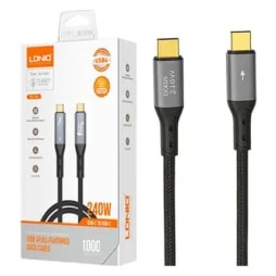Cable LDNIO TC11C 1M 240W PD3.1 USB-C a USB-C 8K (video)