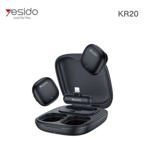 Micrófono de solapa inalámbrico con IA Yesido KR20 Lightning