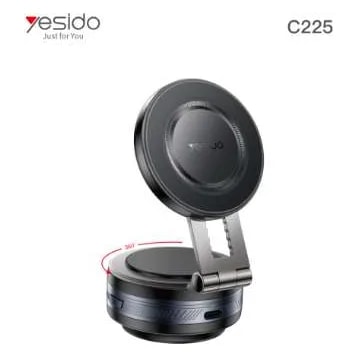 Soporte magnético con ventosa eléctrica de vacío Yesido C225 (compatible MagSafe)