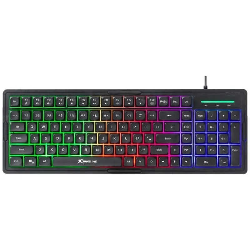 Teclado Xtrike Me KB-309 SP BK 101 Teclas Iluminación Mixta USB 2,0