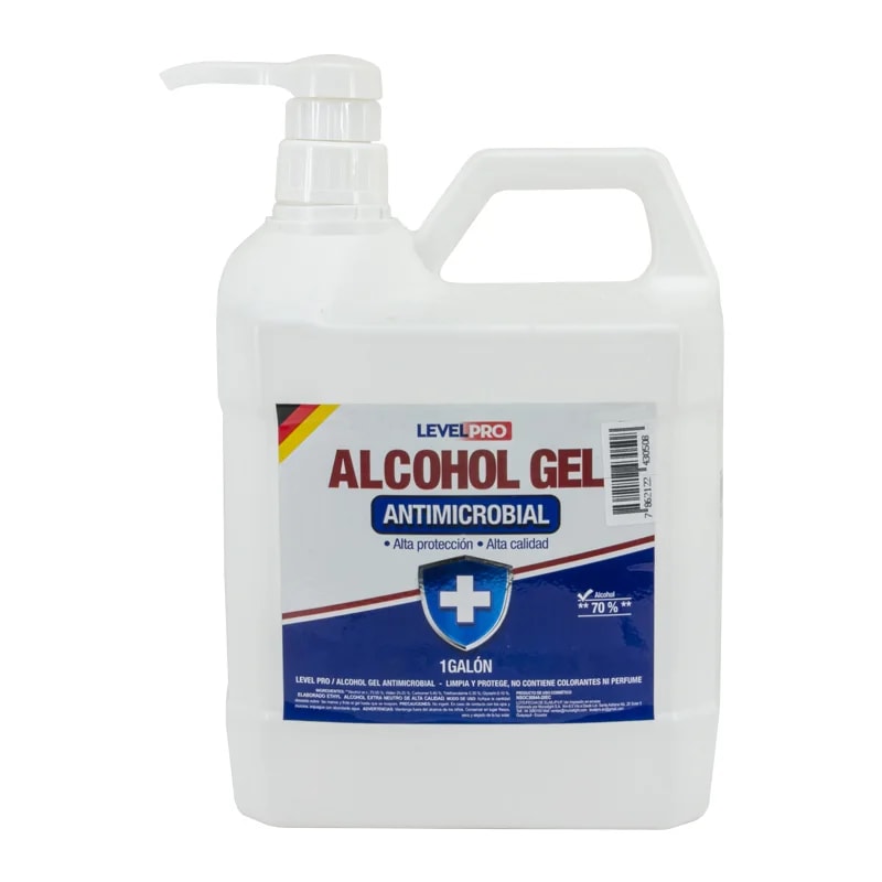 GEL Alcohol Antiseptico Level PRO Galon - Tapa Rosca Level PRO