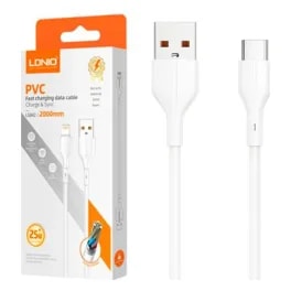 Cable LDNIO LS842 2M 25W USB a USB-C - Blanco