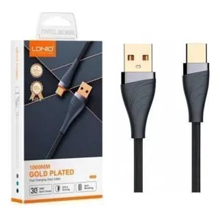 Cable LDNIO LS691 1M 30W USB a USB-C Azul/Gris