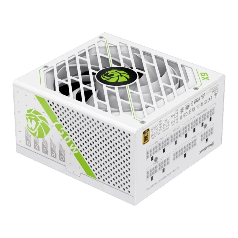 Fuente De Poder GAMEMAX 750W GX-750 Pro WH Full-modular 80+ Gold Fan 12CM 100-240V ATX3.1 PCIE5.1