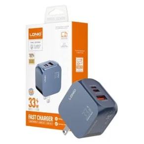Cargador LDNIO Q5 GAN 33W + Cable USB-C a USB-C
