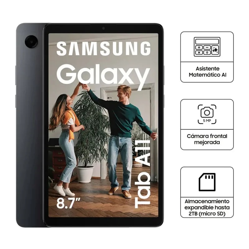 Tablet Samsung Tab A11 SM-X133 8.7" 64GB 4GB RAM CAM-8MP/5MP Usb-c Android 15 Gray