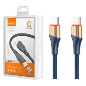 Cable LDNIO LC631C 1M 65W USB-C a USB-C - Cordón Gris