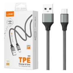 Cable LDNIO LS442 2M 12W 2.4A USB a Micro USB