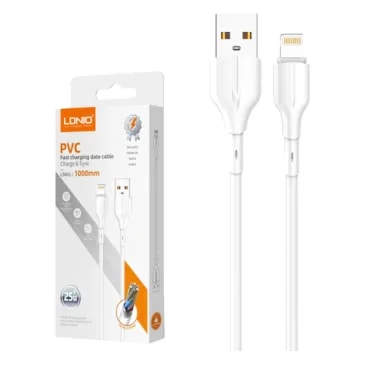 Cable LDNIO LS841 1M 25W USB a Lightning - Blanco