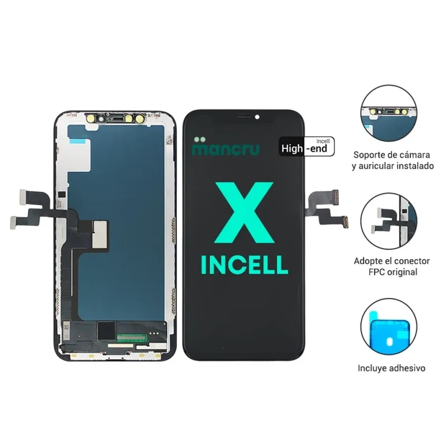 Pantalla Apple iPhone x incell negro