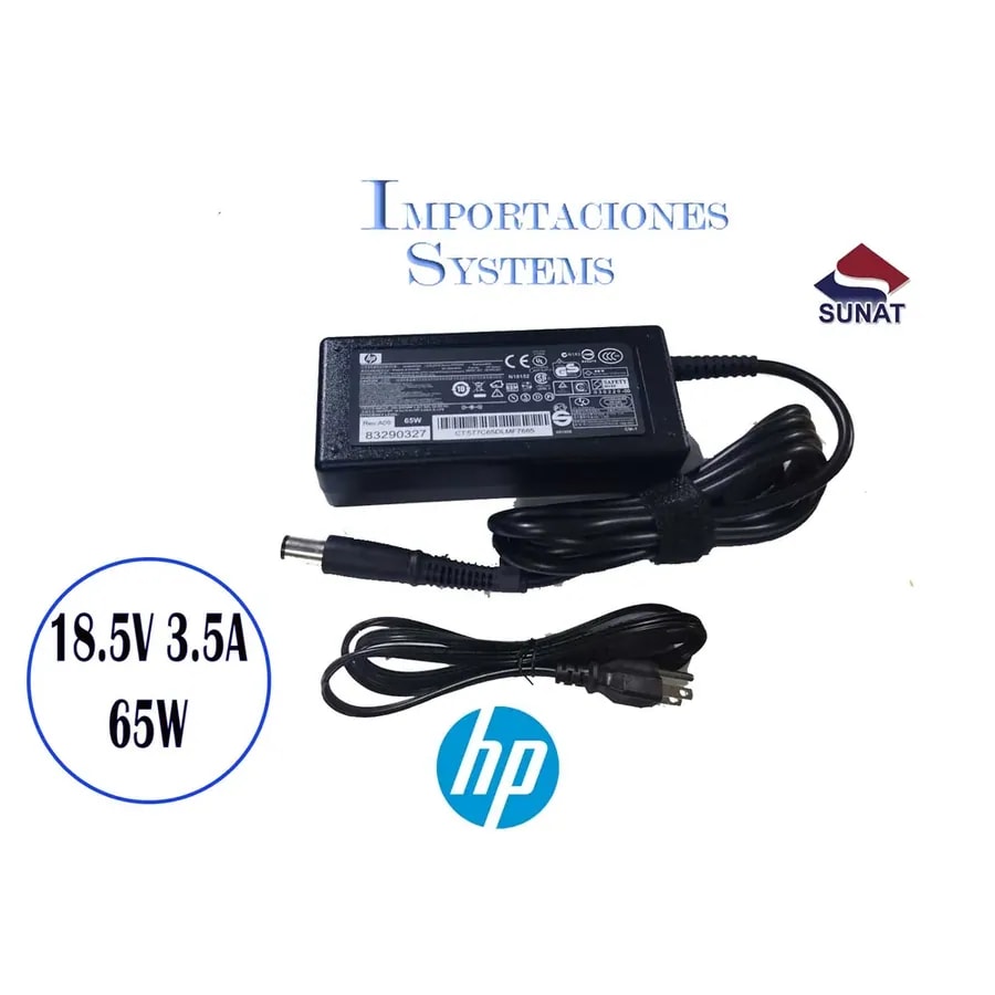 Cargador HP punta aguja 18.5V 3.5A 7.4*5.0mm