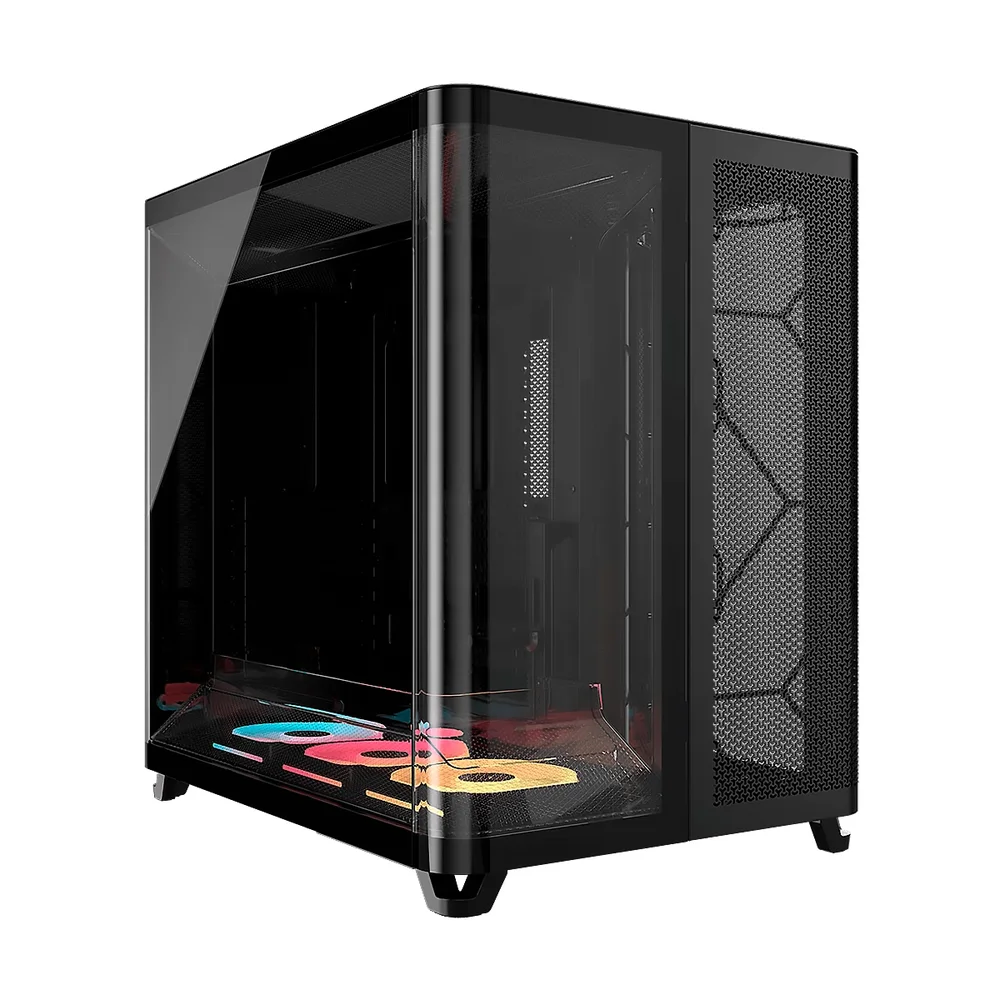 Case Corsair ATX Triple Cámara AIR 5400 Lx-r RGB iCUE Link Tempered 2USB3.2 HD-Audio Mid-Tower Black