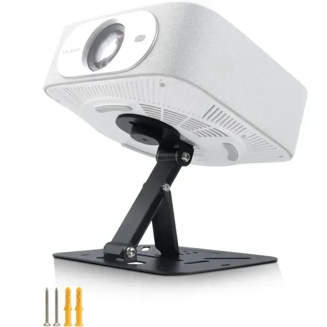 Soporte Para Proyector Metalico Plegable 180° 3 En 1 Montaje En Escritorio, Pared Y Techo Hasta 5KG