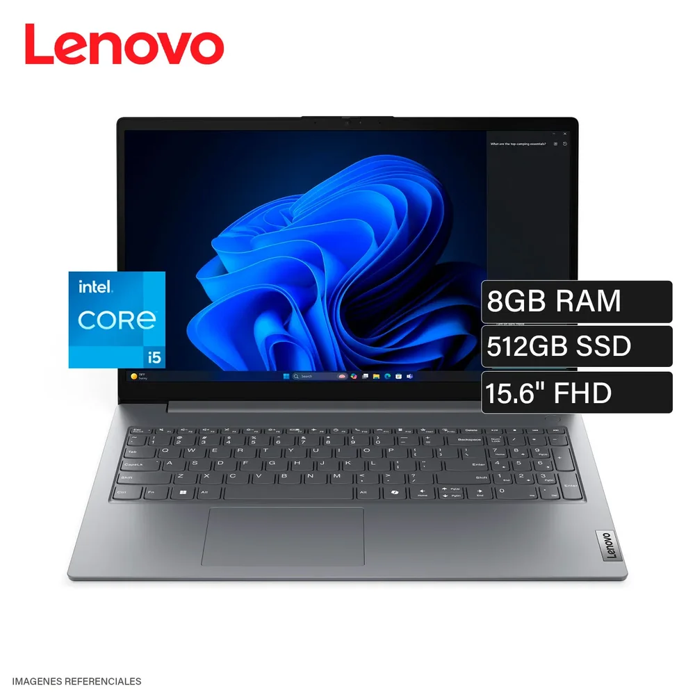 LAPTOP LENOVO V15 G5 IRL CORE i5 13420H 8GB RAM DDR5 SO-DIMM (+1 SLOT DISPONIBLE) 256GB SSD 15,6"
