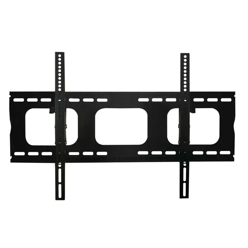 Soporte TV QF16-48T 37" A 100" Max 60 Kg Estatico Hierro Instalacion En Pared Y Concreto Negro
