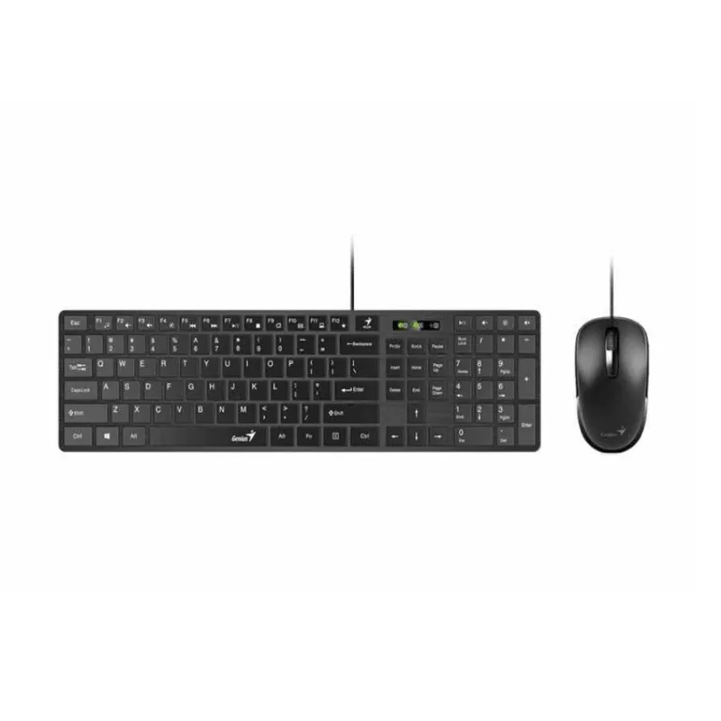 Combo Teclado Y Mouse Genius Slimstar C126 USB Negro / Smart KEY / Mouse DX-125