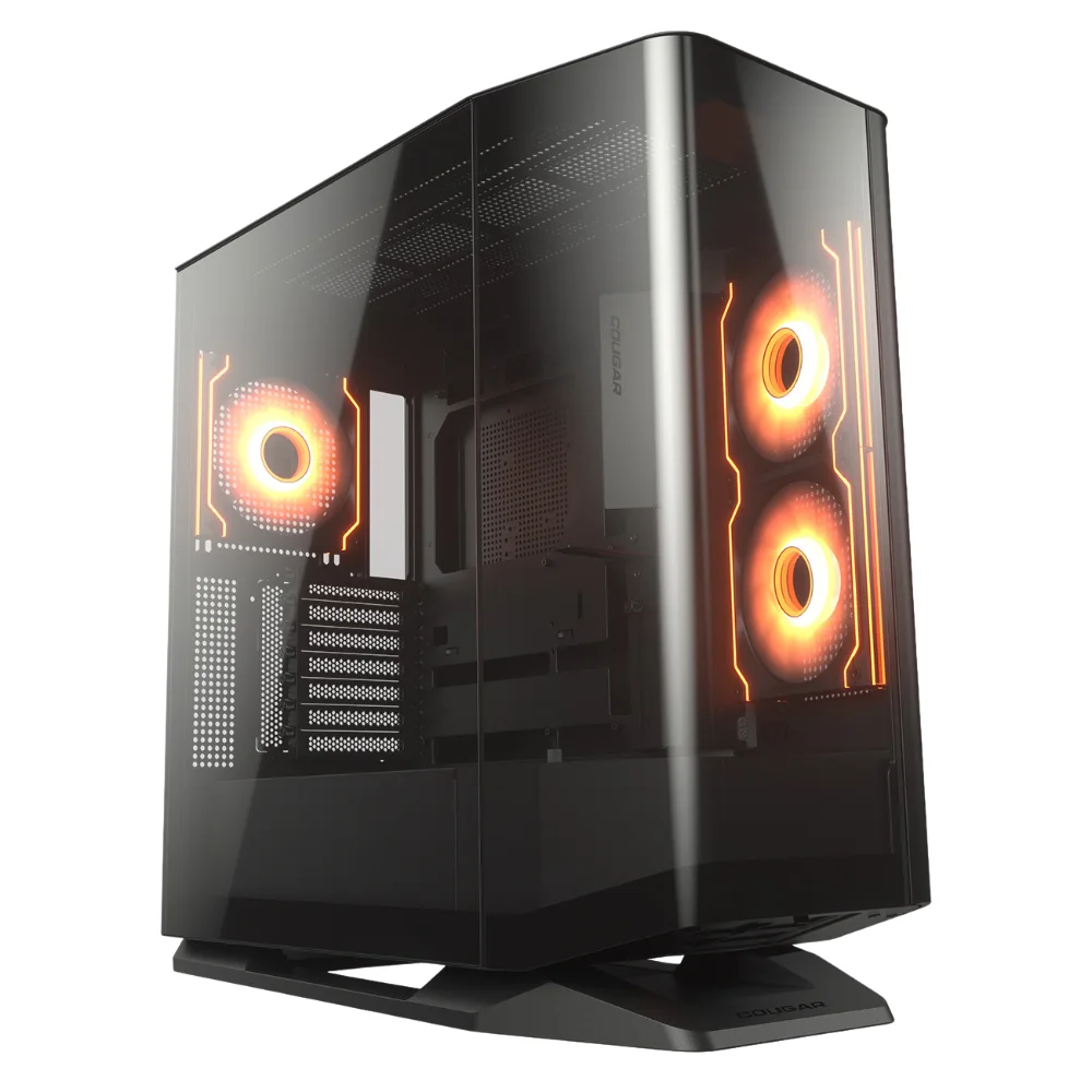 Case Cougar Gamer FV270 RGB vidrio templado Mid-Tower no incluye fuente de poder black