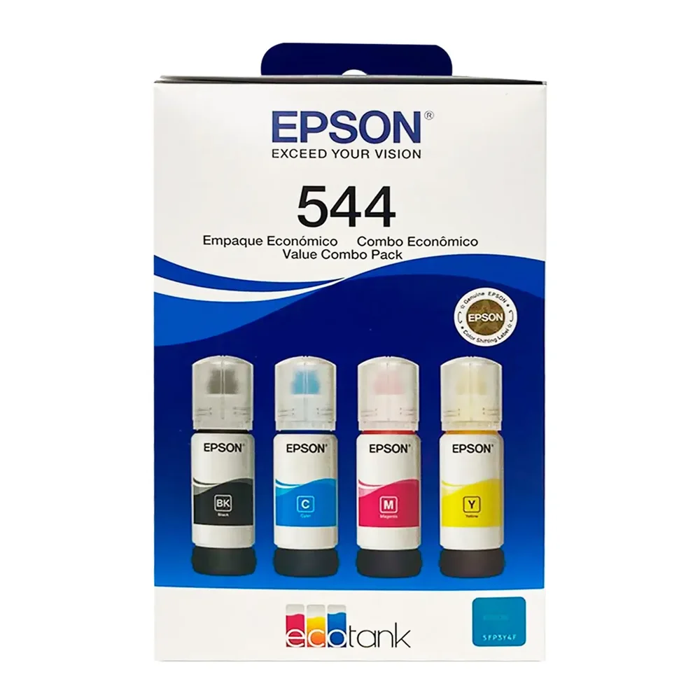 KIT Botellas Epson T544 4 Colores Black-cyan-magenta-yellow