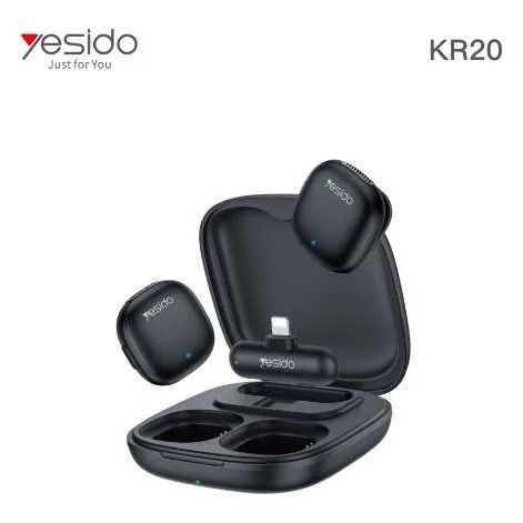 Micrófono de solapa inalámbrico con IA Yesido KR20 Lightning