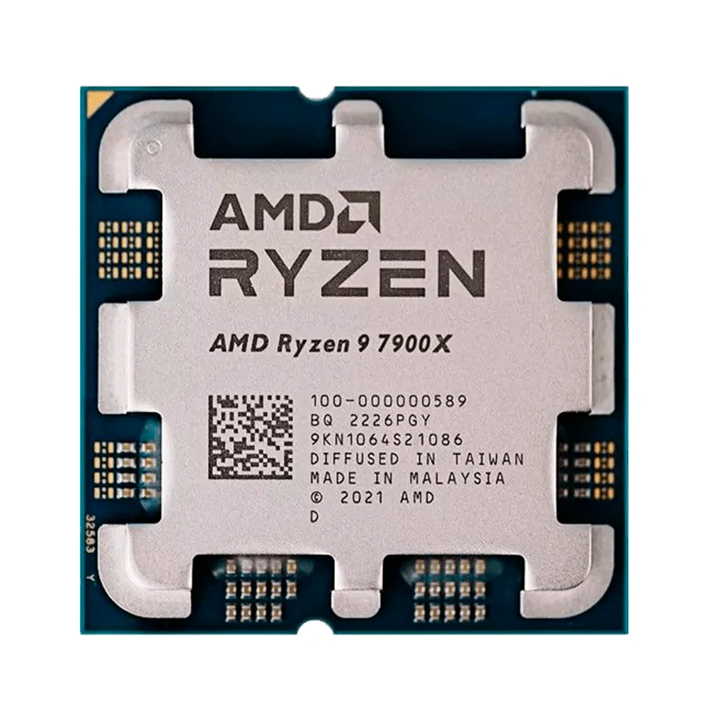 Procesador AMD ryzen 9-7900X 4.7GHz hasta 5.6GHz cache 64MB no inc. disipador socket AM5