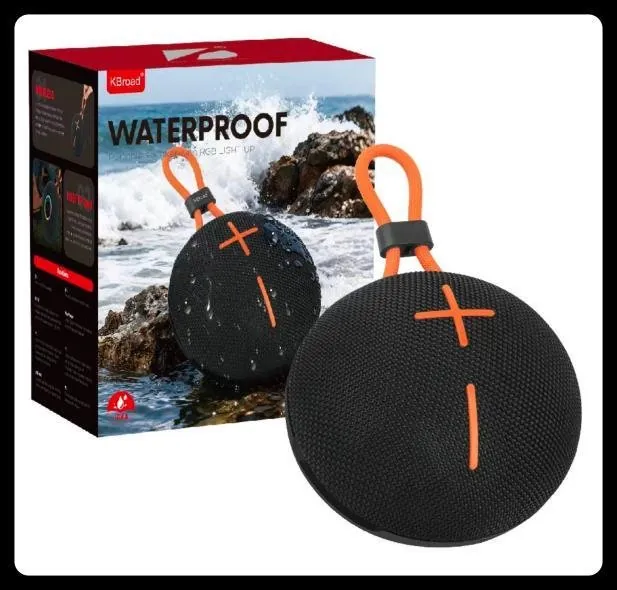 Parlante Bluetooth Redondo Resistente al Agua con Ranura TF