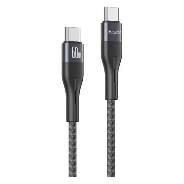 Cable Yesido CA156 USB-C a USB-C 60W tejido