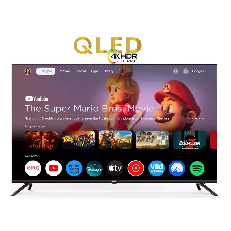 Smart TV RCA 55" QLED 4K UHD Google TV Hdr Dolby Audio/vision Mando De Voz LED55SRQ684Q