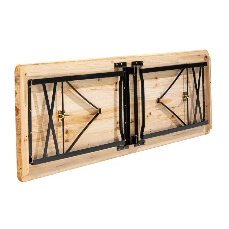 Open Box Mesa Para Eventos Exterior Plegable HY-Z183A Medidas: 183*76*74CM Material: Plastico/metal