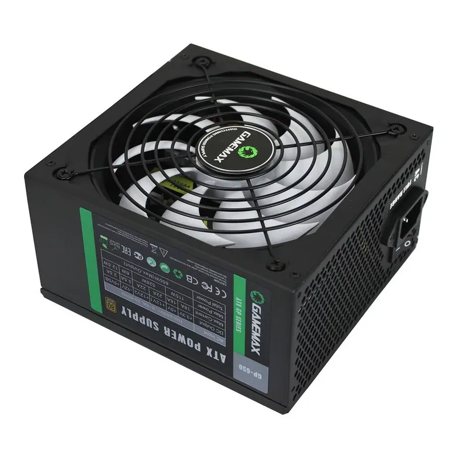 Fuente De Poder GAMEMAX 650W GP-650 BK 80+ Bronze Fan 14CM 100-120V