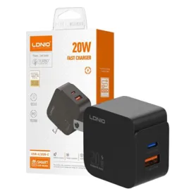 Cargador LDNIO Q1 20W 2P PD + USB + Cable USB a Lightning