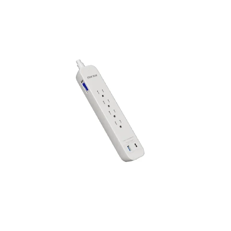 Regleta Forza Protector Tesión 1625W / 1000J, 4 slds, 1-USBA, 1-USBC, 120V / 240V
