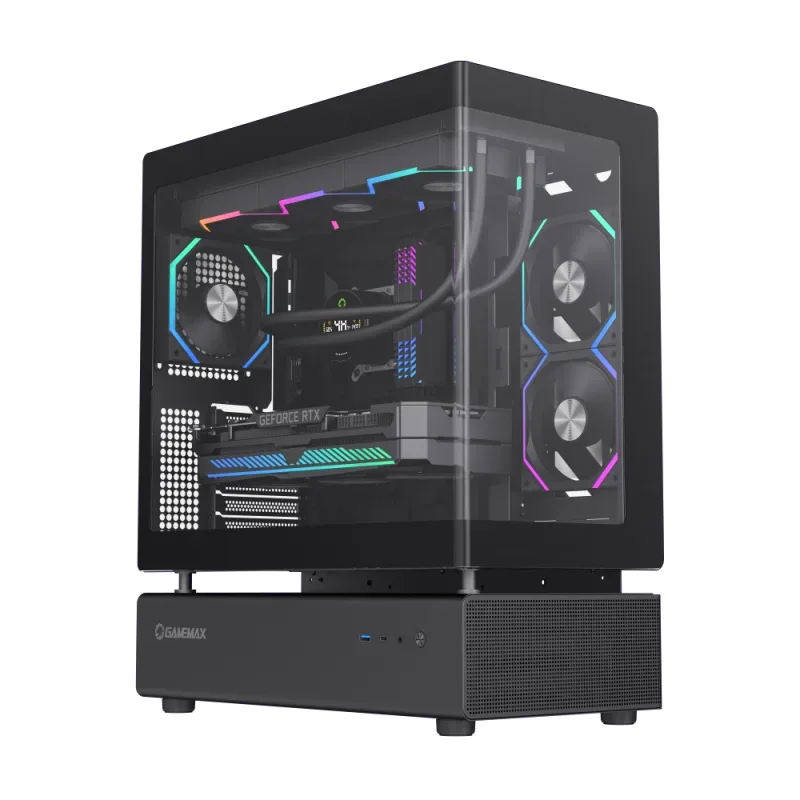 Case GAMEMAX N80 BK ATX USB-C/3.0 Fan ARGB (post 1*12CM, Chasis 2*12CM, Infe. 3*12CM) Diseño