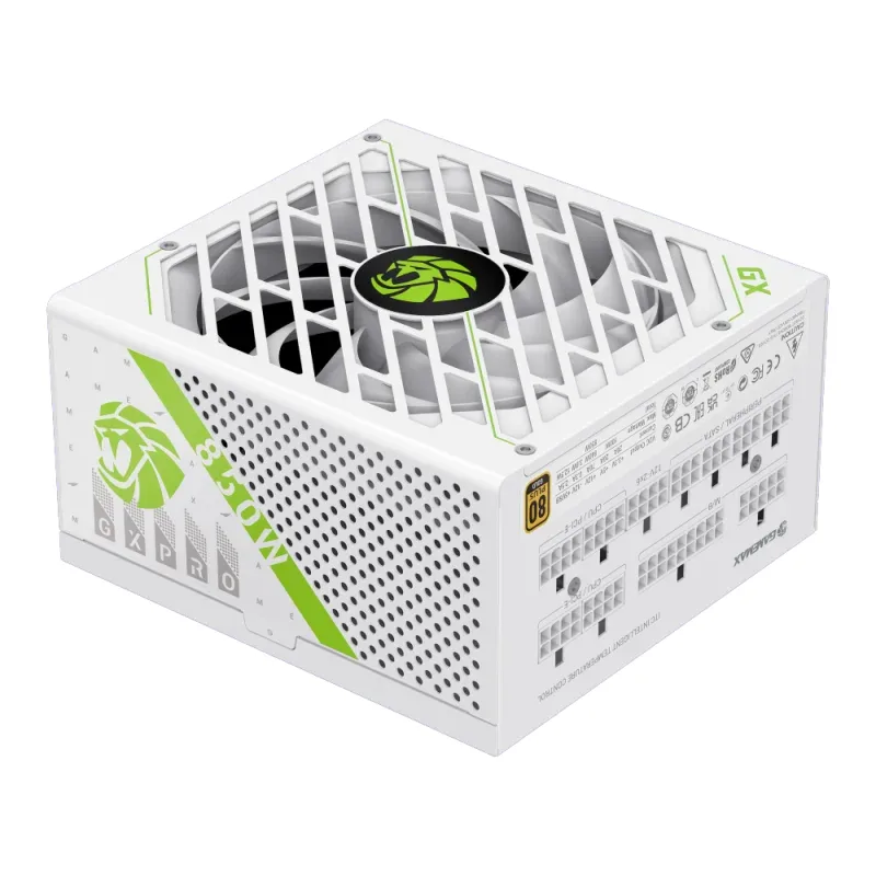 Fuente De Poder GAMEMAX 850W GX-850 Pro WH Full-modular 80+ Gold Fan 12CM 100-240V ATX3.1 PCIE5.1