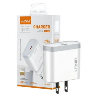 Cargador LDNIO Q122 27W 1P PD + Cable USB-C a Lightning