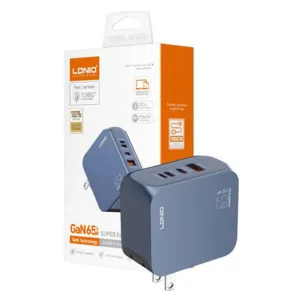 Cargador LDNIO Q7 GAN 65W + Cable USB-C a USB-C