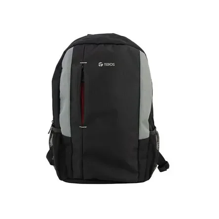 Mochila Teros TE-9040NS Notebook Hasta 15.6 / Poliester Negro Con Gris / Interior Gris