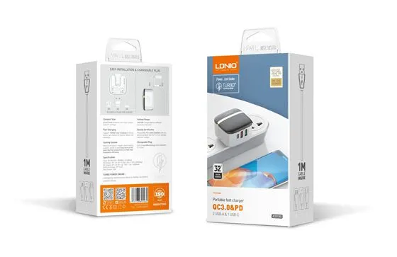 CARGADOR LDNIO A3513Q TIPO C A TIPO C