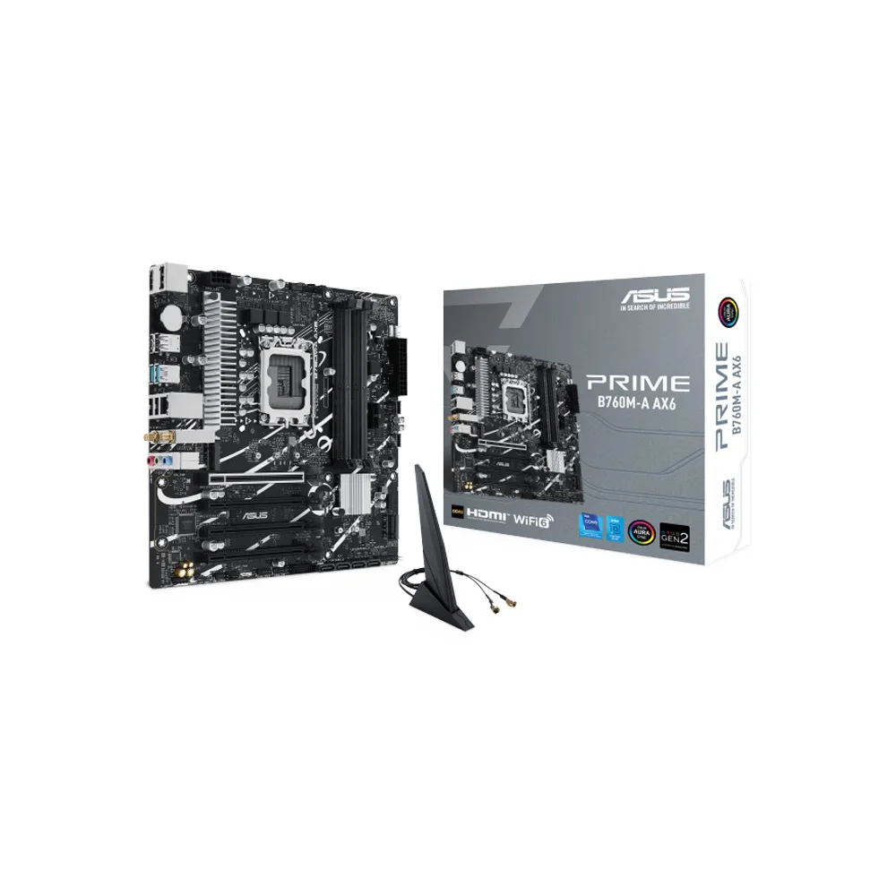 Mainboard ASUS Prime B760M-A AX6 LGA1700 DDR5 WIFI 6 BT V5.3 90MB1JH0-MVAAY0