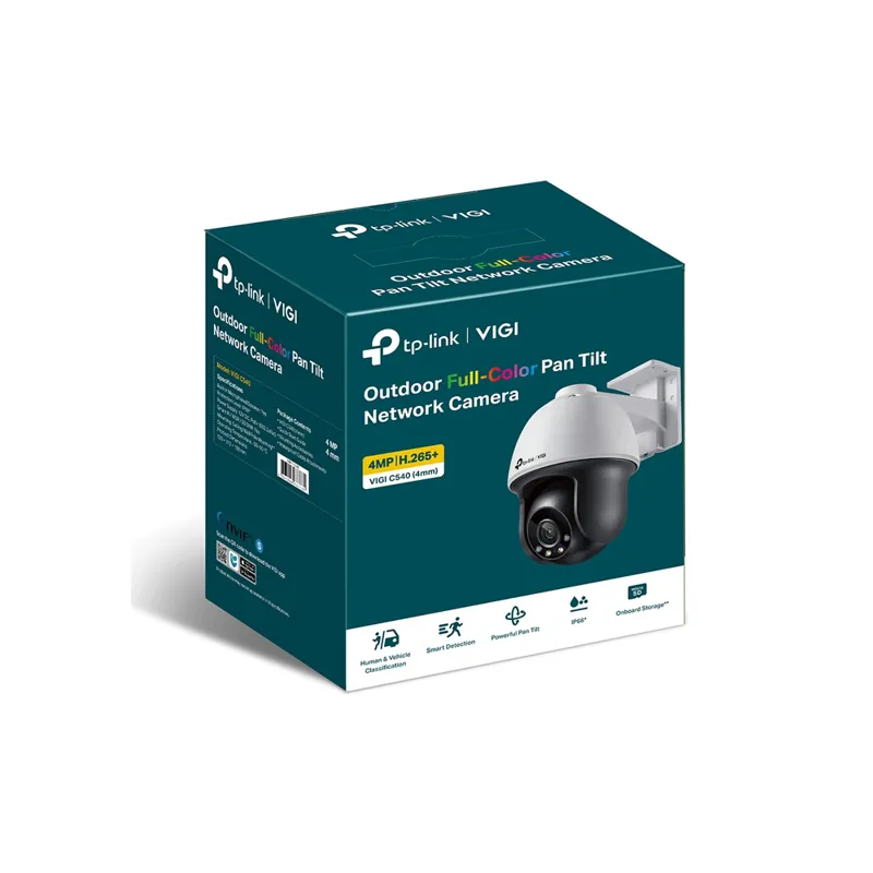 Cámara TP-Link Vigi C540 4MM / Exterior / Full Color / 4 MP / Microsd / Eventos Inteligentes / POE