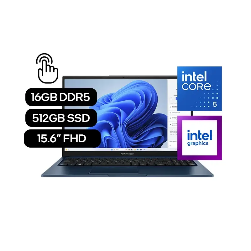 Laptop ASUS Vivobook 15 Core i3 1215U 8GB 512GB SSD 15.6" FHD Plata