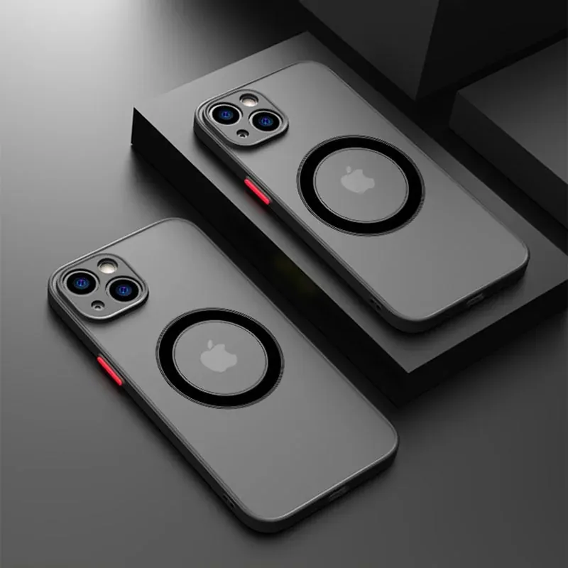 Estuche magnético CRM-01 1.5MM fuerza magnetica 2000 iPhone 13 / 14 tansparente con empaque individual
