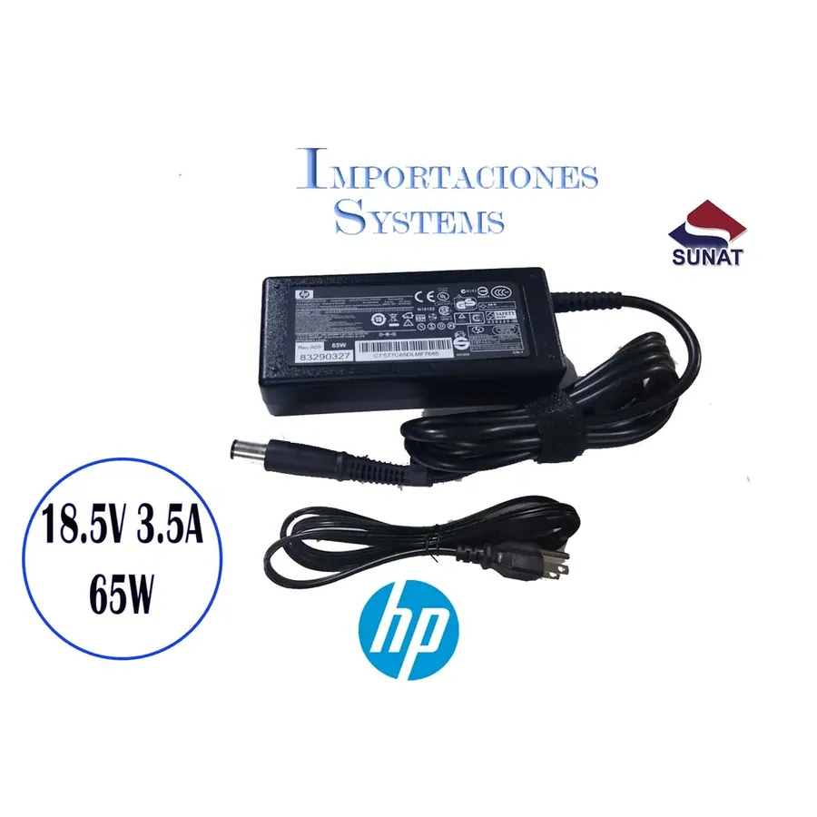 Cargador HP punta aguja 18.5V 3.5A 7.4*5.0mm