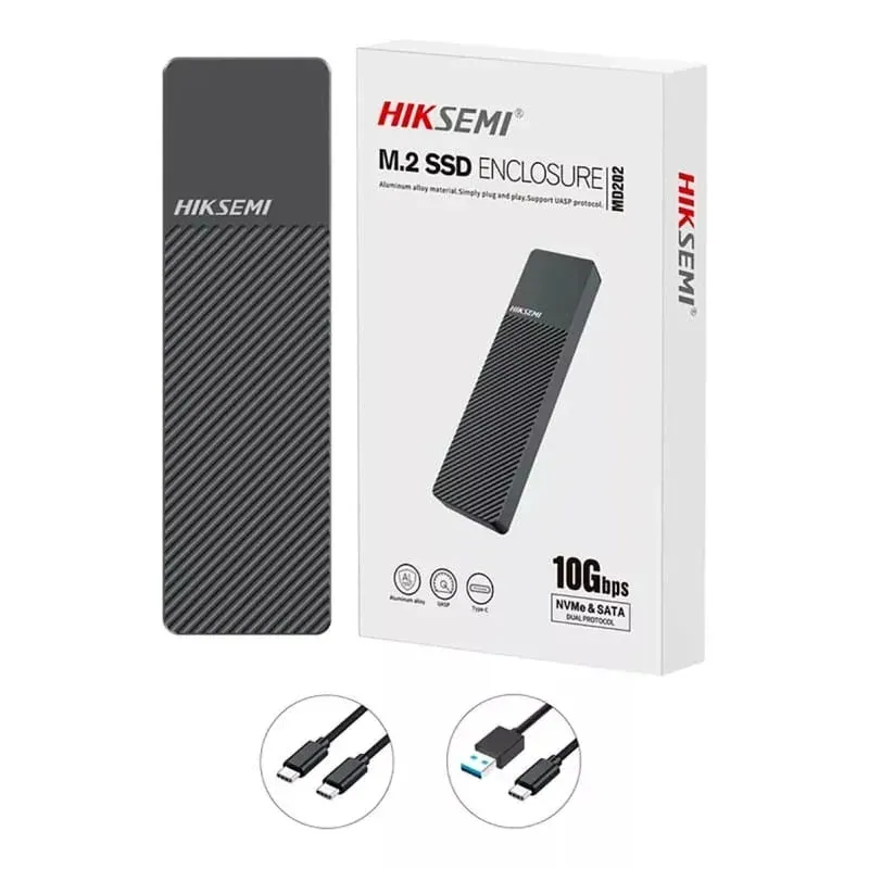 Capsula SSD M.2 NVME y SATA hiksemi rgb sync USB 3.2 genérico 2 tipo-c up to 10 gbps windows/mac/linux/android hs-hub-mdr1