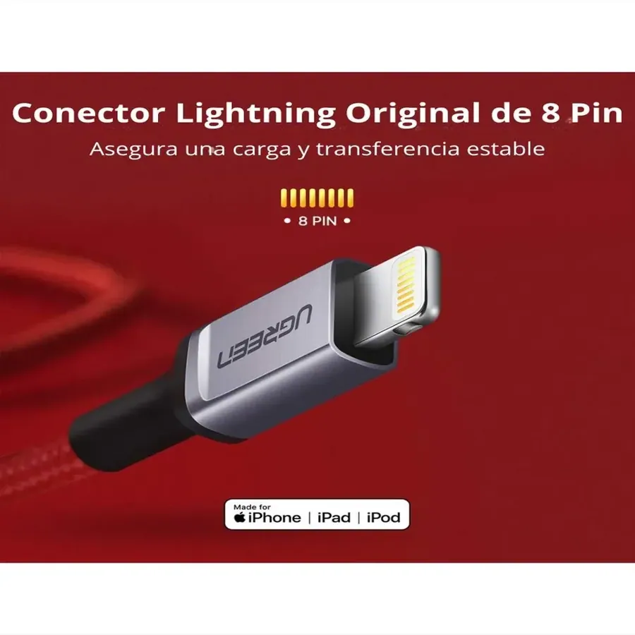Cable lightning A USB 1M certificado
